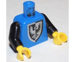 Torso Castle Black Falcon Pattern with Shield Bottom Round Pattern / Black Arms / Yellow Hands