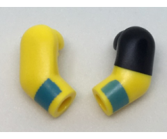 Arm, (Matching Left and Right) Pair with Wristbands and Black Left Short Sleeve Pattern