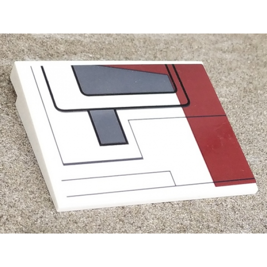 Slope 10 6 x 8 with SW Republic Attack Gunship Pattern Model Right Side (Sticker) - Set 7676