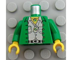 Torso Adventurers Jungle Jacket, White Shirt, and Necklace Pattern / Green Arms / Yellow Hands