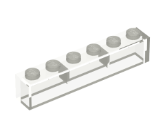 Brick 1 x 6 without Bottom Tubes, with Cross Supports