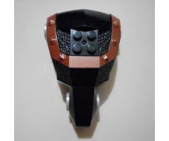 Large Figure Part Torso KK with Karzon Pattern (Black Front and Copper Trim) - Series 3 - Brick 2 x 2 Relief (base part number is in question)