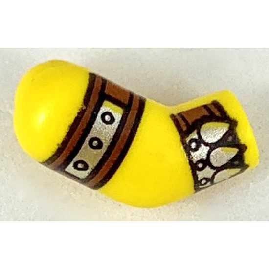 Arm, Right with Reddish Brown and Silver Cuff and Strap Pattern