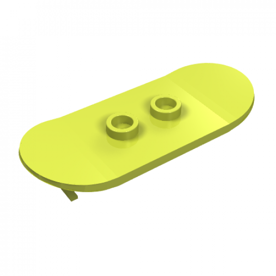 Minifigure, Utensil Skateboard with Mag Wheel Holders
