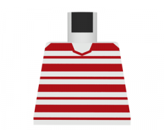 Torso Horizontal Red Stripes Pattern