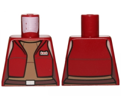 Torso SW Female Dark Red Vest and Dark Tan Top Pattern (Senator Amidala)
