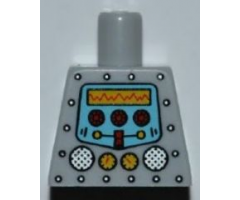 Torso Robot with Silver Rivets, Yellow Gauges, Red Knobs and Yellow Screen Pattern