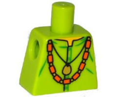 Torso Shirt with Gold Pendant and Bead Necklace Pattern
