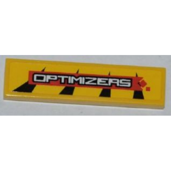 Tile 1 x 4 with 'OPTIMIZERS' Pattern Model Right Side (Sticker) - Set 8228