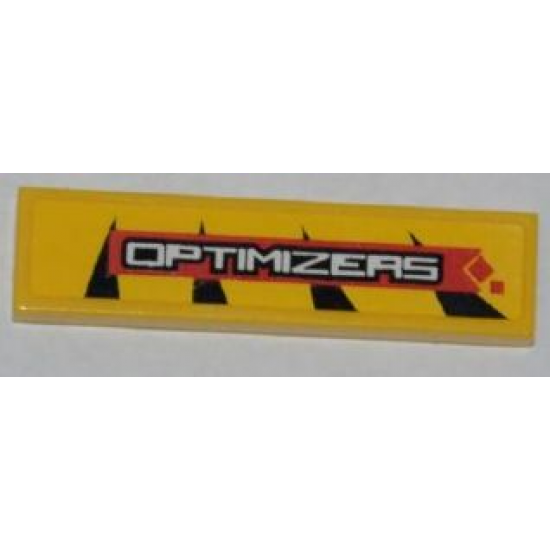 Tile 1 x 4 with 'OPTIMIZERS' Pattern Model Left Side (Sticker) - Set 8228