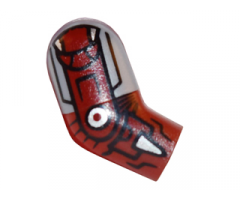 Arm, Right with Flat Silver Shoulder and Iron Man Armor Pattern