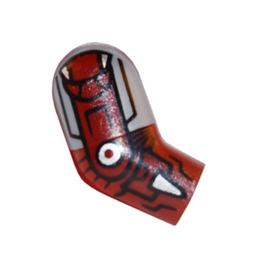 Arm, Right with Flat Silver Shoulder and Iron Man Armor Pattern