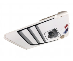 Technic, Panel Fairing #17 Large Smooth, Side A with Air Intake, Vents, Red Letter E, Blue Letter N Pattern (Sticker) - Set 42096