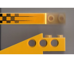 Technic Slope Long with Fading Checkered Stripes Pattern Left (Sticker) - Set 8445