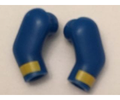 Arm, (Matching Left and Right) Pair with Yellow Stripe Pattern