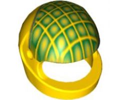 Minifigure, Headgear Helmet Motorcycle (Standard) with Ferrari F. Massa Pattern