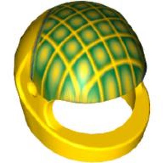 Minifigure, Headgear Helmet Motorcycle (Standard) with Ferrari F. Massa Pattern