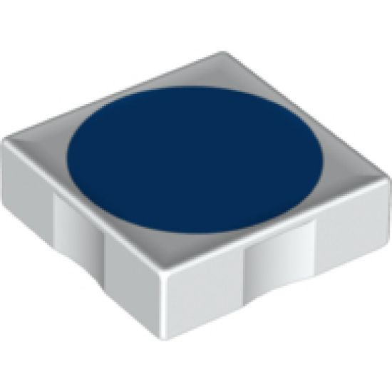 Duplo, Tile 2 x 2 with Shape Blue Circle Pattern
