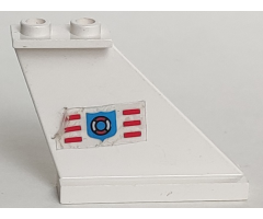 Tail 4 x 1 x 3 with Coast Guard Logo Pattern on Right Side (Sticker) - Set 6353