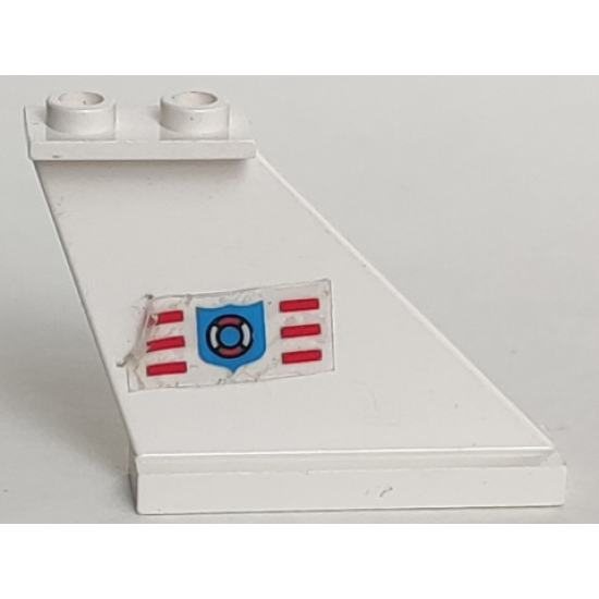 Tail 4 x 1 x 3 with Coast Guard Logo Pattern on Right Side (Sticker) - Set 6353