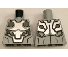Torso Armor Silver Plate Armor with Dark Bluish Gray Circles Pattern