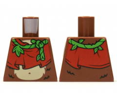 Torso Bright Green Vine, Red Cloth, Tan Stomach Pattern