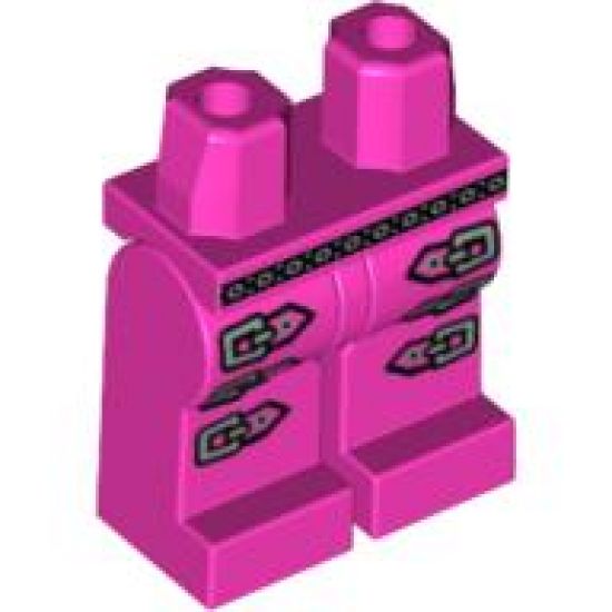 Hips and Legs with Silver Belt and Triple Leg Buckles Pattern