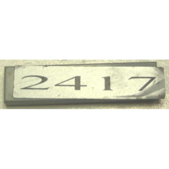 Tile 1 x 4 with '2417' Pattern (Sticker) - Set 10022/10025