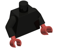 Torso Plain / Black Arms / Dark Red Hands