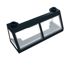 Windscreen 2 x 6 x 2 Train with Trans-Clear Glass