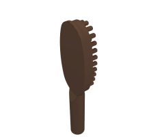 Minifigure, Utensil Hairbrush - Long Handle (14mm)