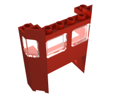 Train Front with 1 x 4 x 2 Cutout with Trans-Black Glass