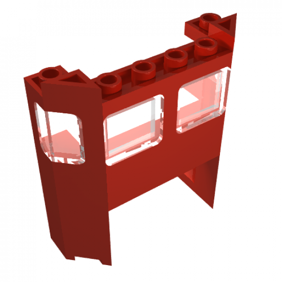 Train Front with 1 x 4 x 2 Cutout with Trans-Black Glass