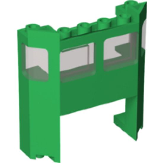 Train Front with 1 x 4 x 2 Cutout with Trans-Black Glass