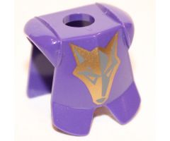 Minifigure, Body Wear Armor Breastplate with Leg Protection, Danju Gold Wolf Pattern