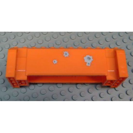 Crane Section 4 x 12 x 3 with 8 Pin Holes with 4 Bullet Holes Pattern (Stickers) - Set 7709