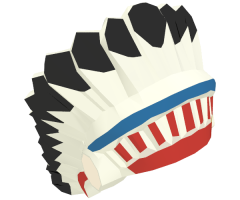 Minifigure, Headgear Headdress Indian with Colored Feathers Pattern
