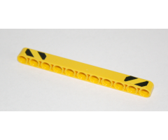 Technic, Liftarm 1 x 11 Thick with Black and Yellow Danger Stripes Pattern on Ends (Stickers) - Set 42035