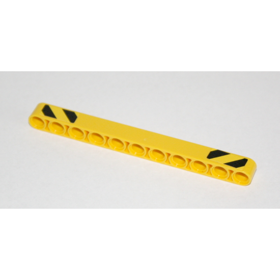 Technic, Liftarm 1 x 11 Thick with Black and Yellow Danger Stripes Pattern on Ends (Stickers) - Set 42035