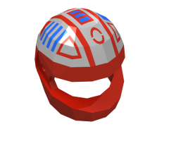 Minifigure, Headgear Helmet Motorcycle (Standard) with Blue and Silver Spyrius Pattern