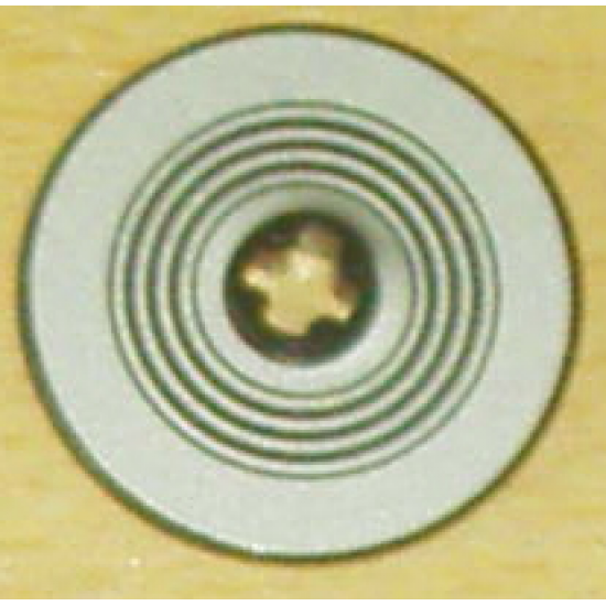 Technic, Disk 3 x 3 with Black Rings on Silver Background Pattern (Sticker) - Set 8007