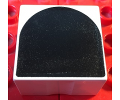 Duplo, Tile 2 x 2 x 1 with Shape Black Inverse Arch Pattern