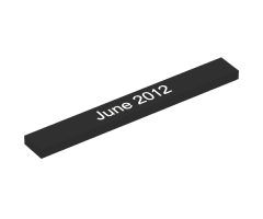 Tile 1 x 8 with 'June 2012' Pattern