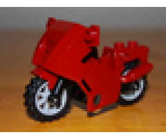 Riding Cycle Motorcycle City with Black Chassis (Long Fairing Mounts) and Light Bluish Gray Wheels