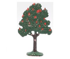 Plant, Tree Flat Fruit Painted with Painted Apples with solid base