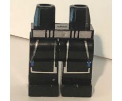 Hips and Legs with Alpha Team Arctic Silver Zippers and Blue Pulls, No Straps Pattern