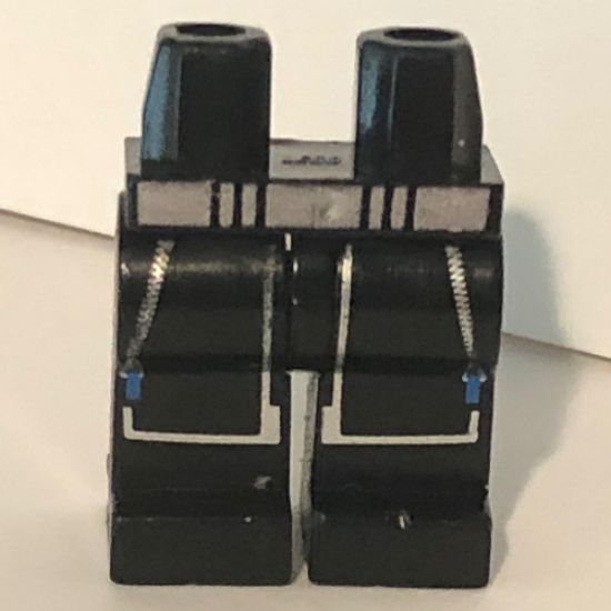 Hips and Legs with Alpha Team Arctic Silver Zippers and Blue Pulls, No Straps Pattern