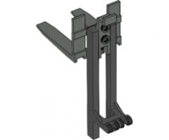Vehicle Forklift Wide 1 x 2 Hinge Plate Locking and Dark Gray Wide Forks Reinforced