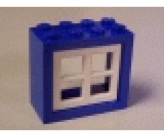 Window 2 x 4 x 3 Frame with White Window 2 x 4 x 3 Pane (4132 / 4133)