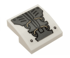 Slope, Curved 2 x 2 with Vent Grilles and Wires Pattern (Sticker) - Set 70225